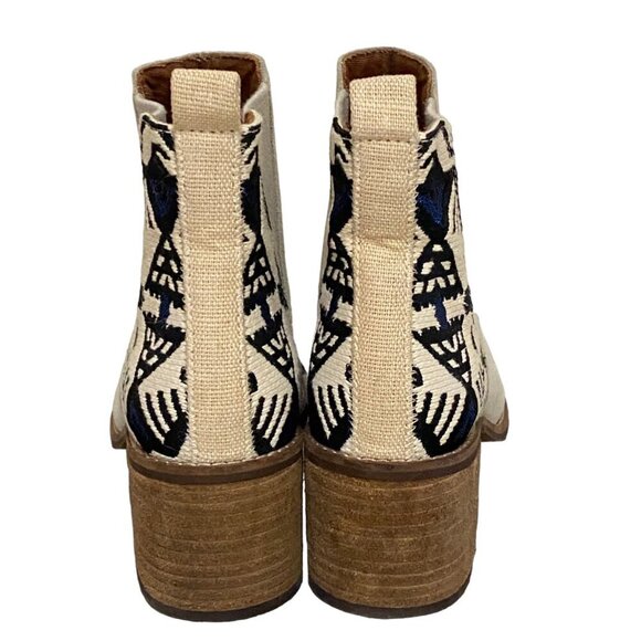 Toms Esme Birch Suede Chelsea Boots with Embroidery Size 6 - Picture 5 of 7